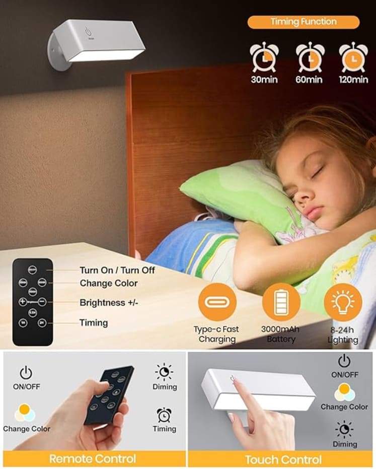 LED Plastic Wall Reading Light