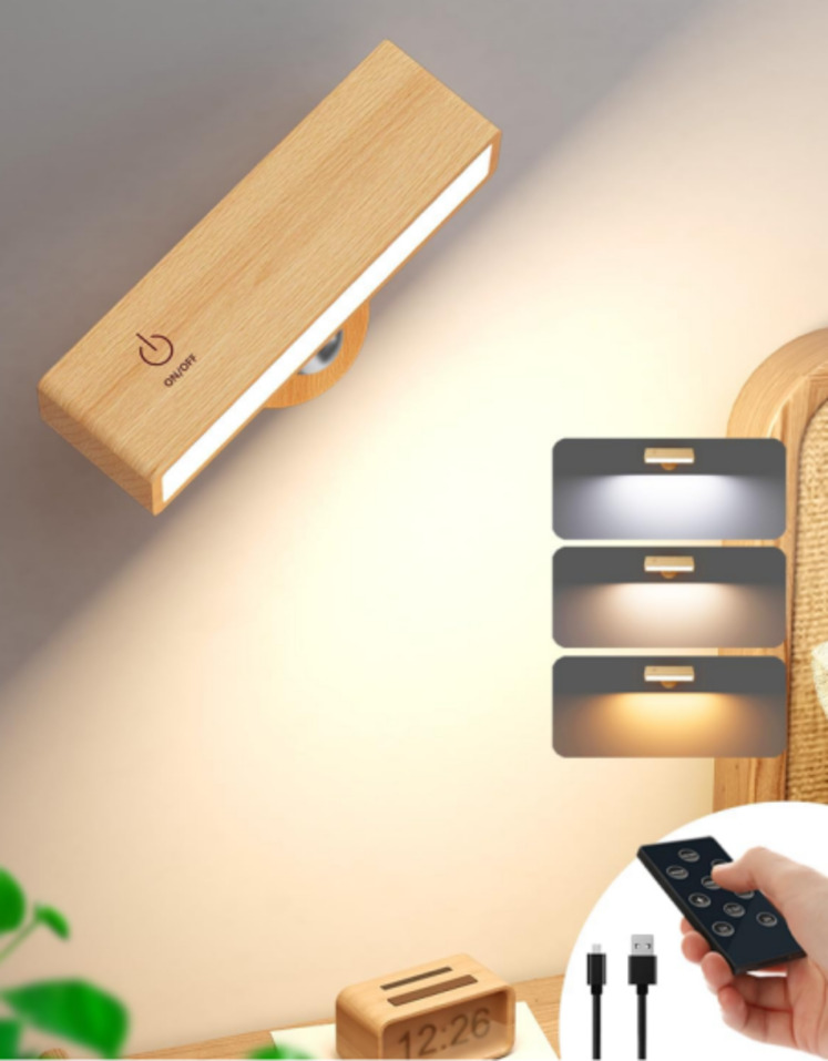 Solid Beech Wooden Wall Light