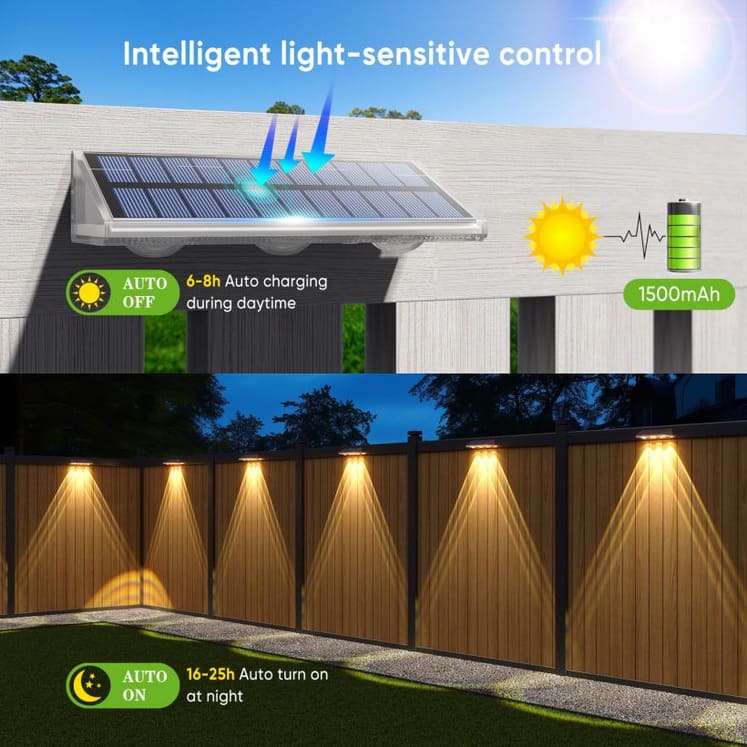 Solar Fence Wall Lights