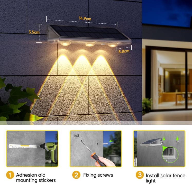 Solar Fence Wall Lights