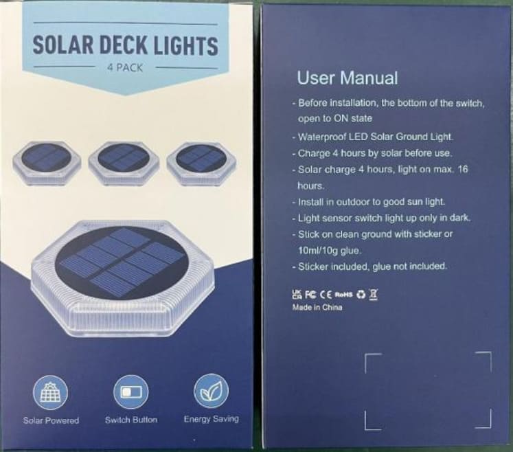 Solar Led Deck Light ( Hexagon )