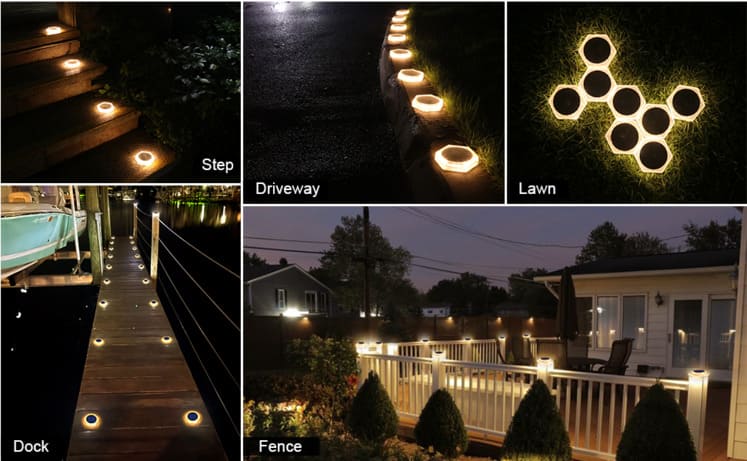 Solar Led Deck Light ( Hexagon )