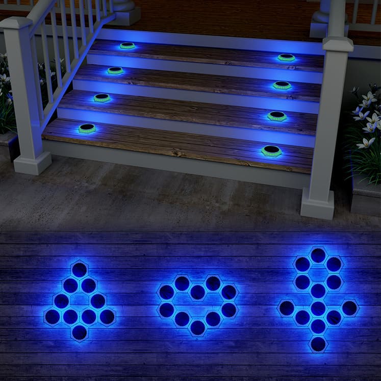 Solar Led Deck Light ( Hexagon )