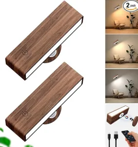 Solid Black Walnut Wooden Wall Light