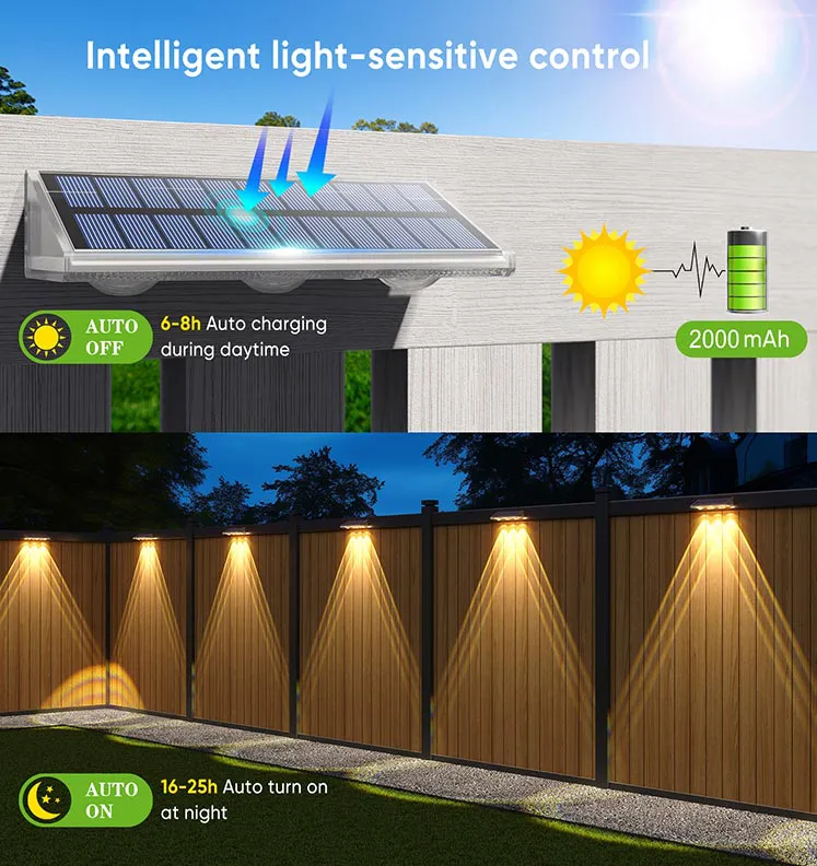 Solar Fence Wall Lights