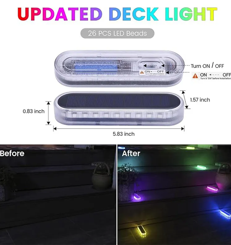 Solar Led Deck Light (RGB)